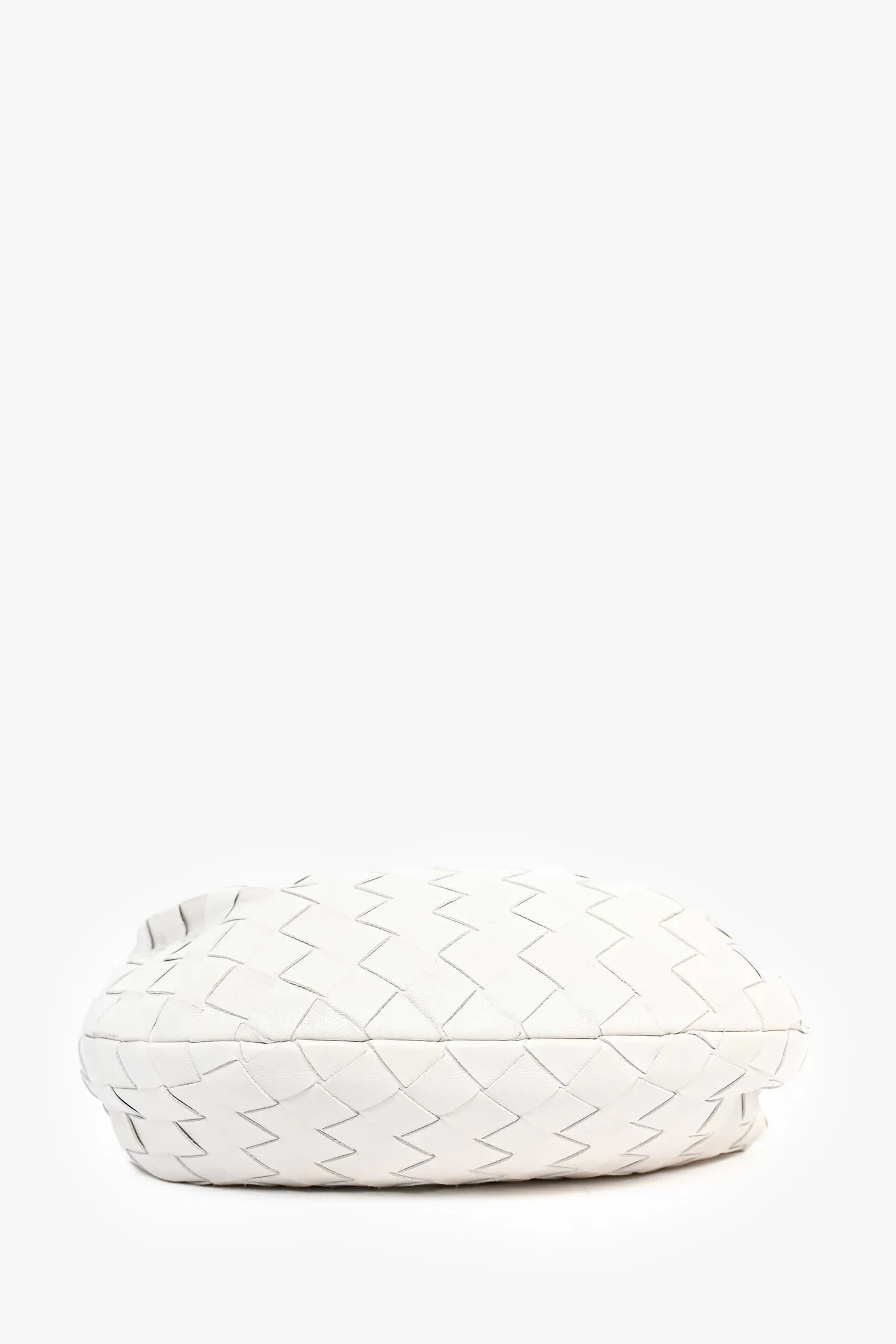 Bottega Veneta White Leather Mini Jodie Bag