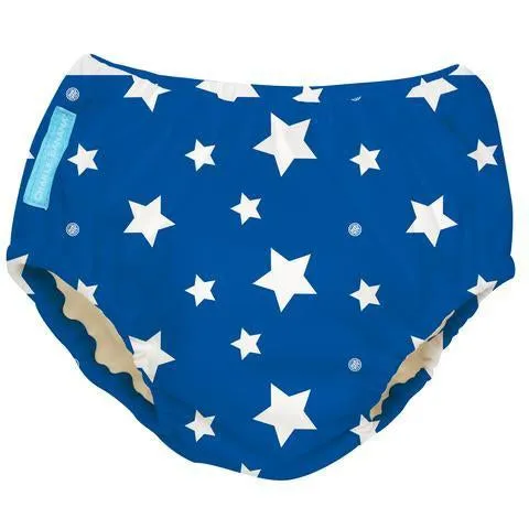 Charlie Banana Reusable Swim Diaper White Stars Blue