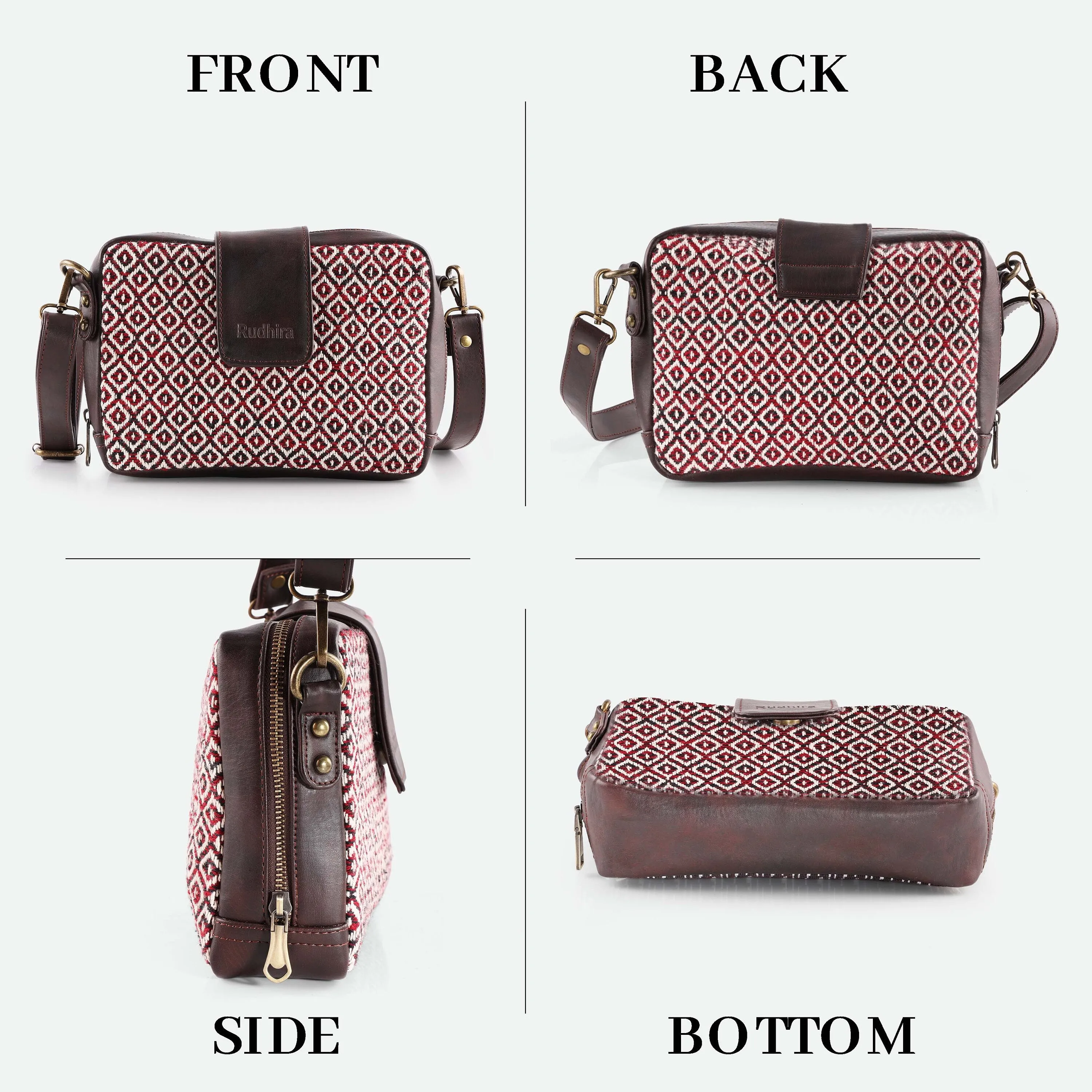 Rudhira Rhombus print Cross body / Sling bag