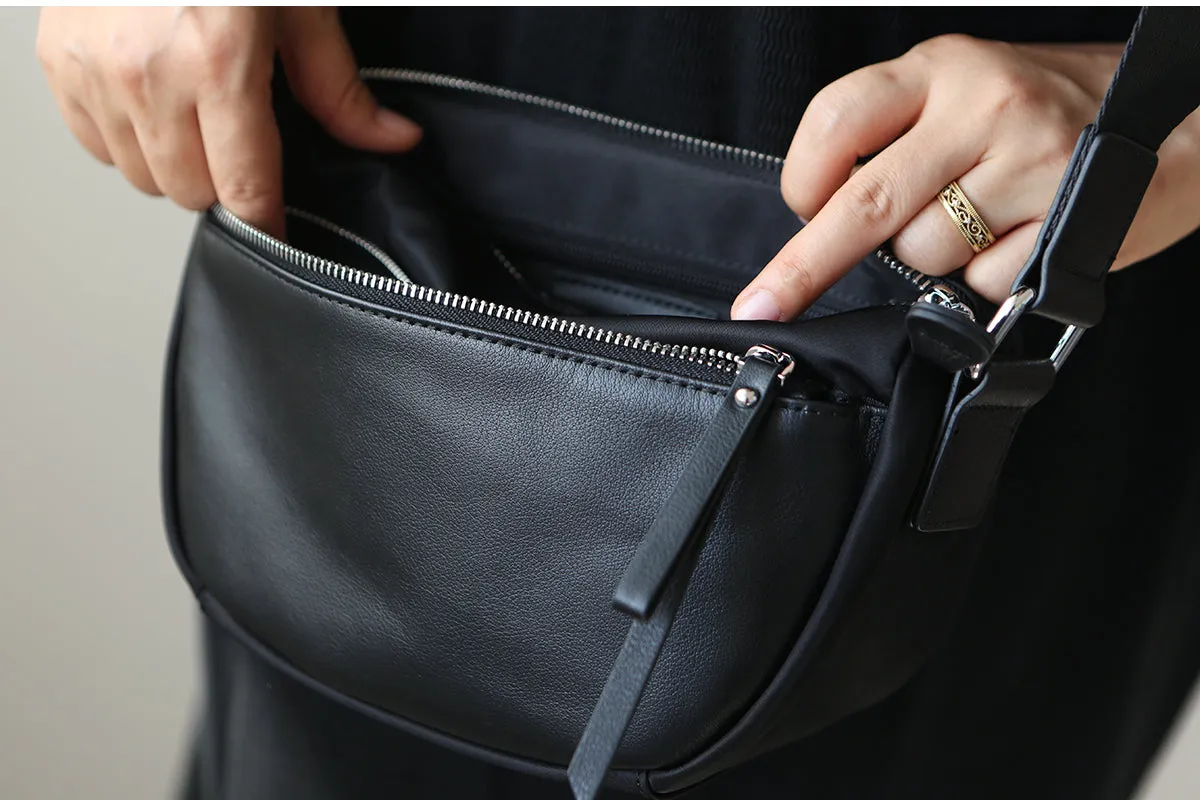 Small Shoulder Bags For Women Leather And Nylon Crossbody Bag