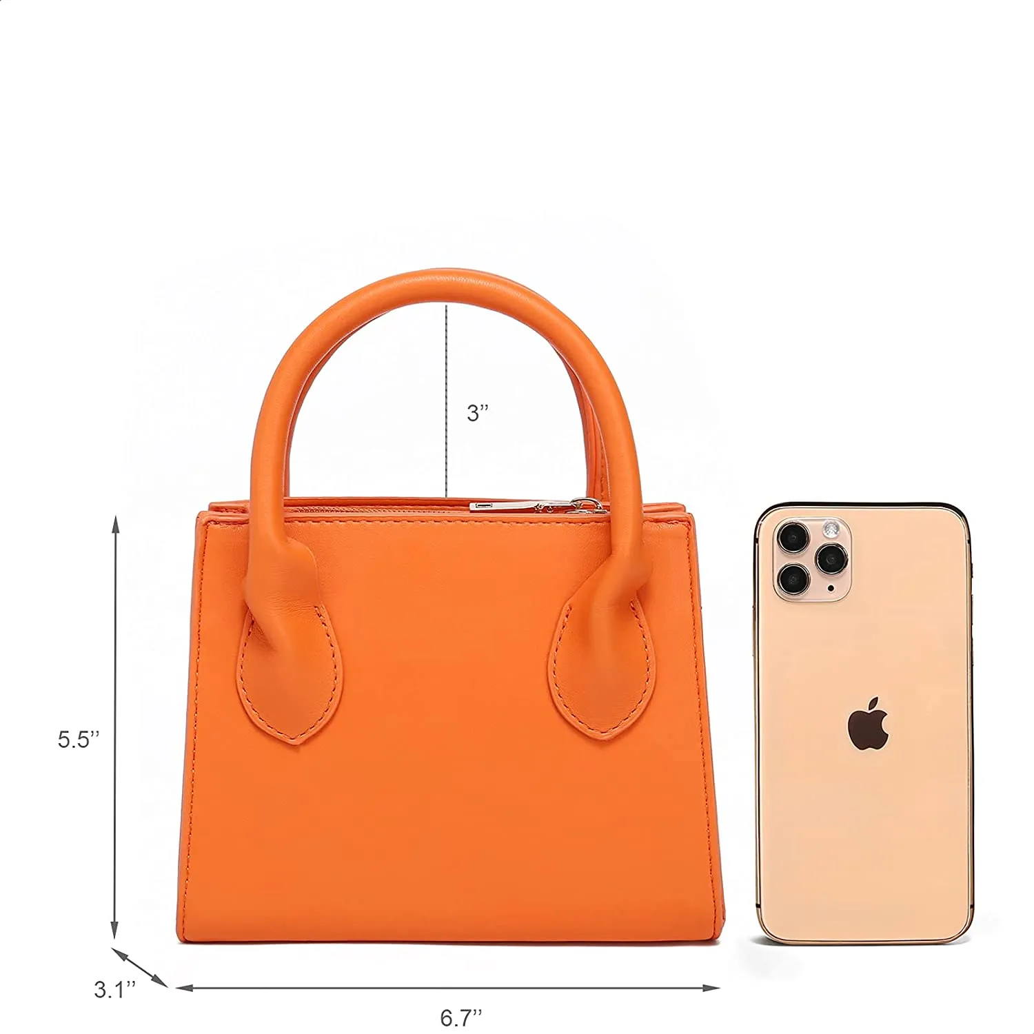 Trendy Orange Mini Purse Handbag