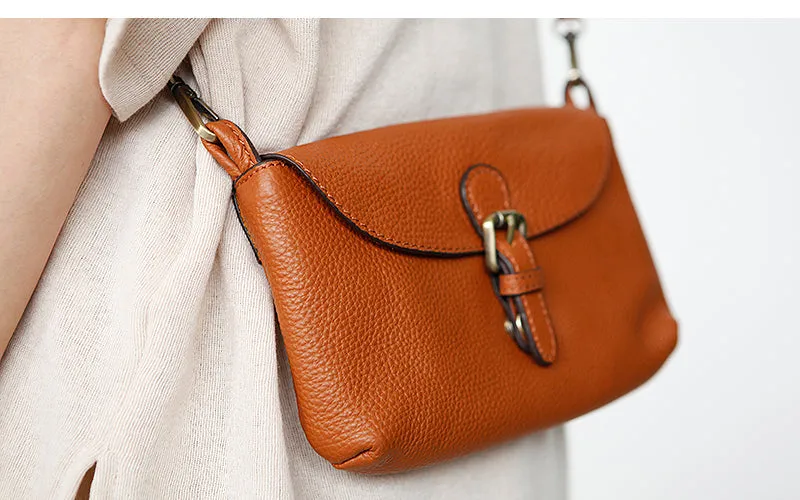 Womens Leather Satchel Bag Long Strap Crossbody Bag Side Purse For Women